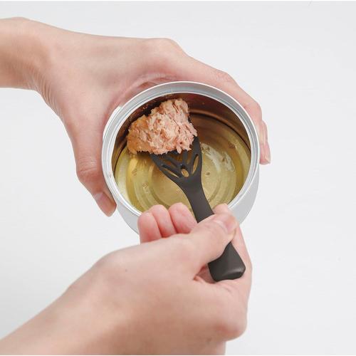 缶底までかき出せる 穴あきスプーン