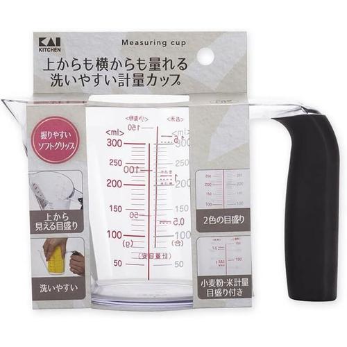 上から量れる洗いやすい 計量カップ 300ml