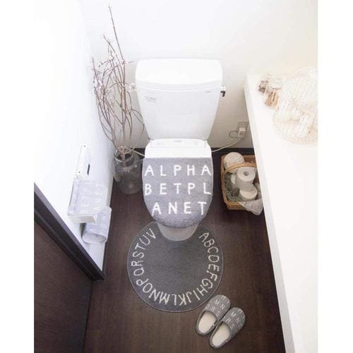 スリッパ アルファベットグレー