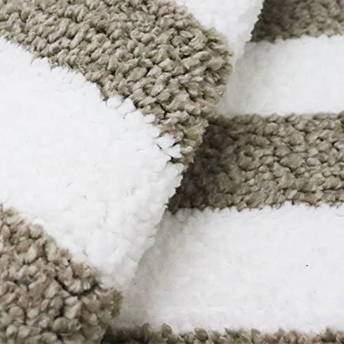 バスマット ボーダーブラウン