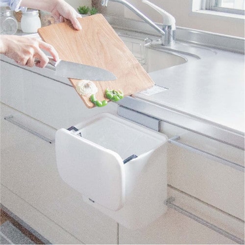 キッチン用ダストボックス スライド式ふた付き 7L