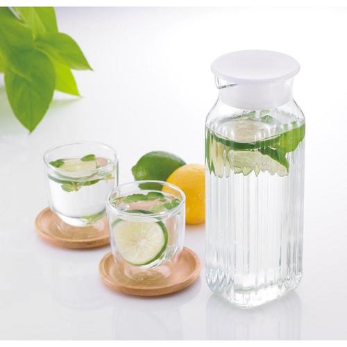 耐熱ガラス ピッチャー 冷水筒 茶こしなし 角型