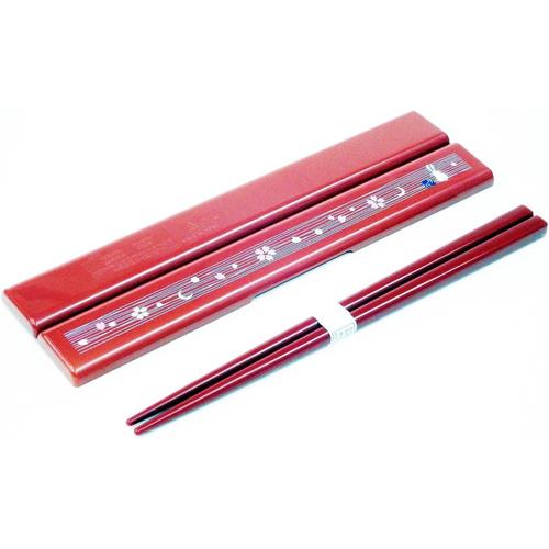 箸 箸箱セット 19.5cm 月花