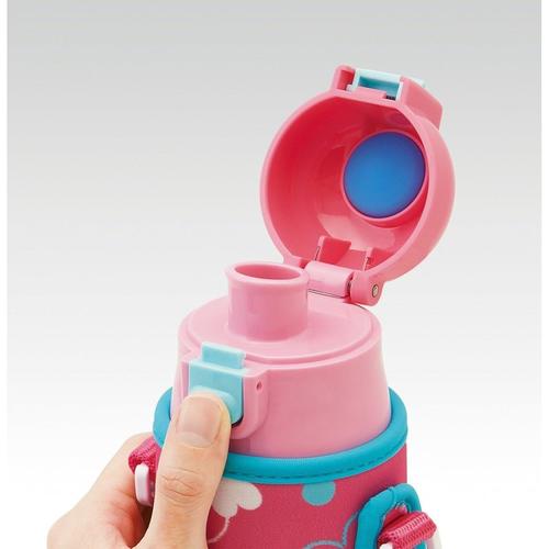 子供用 水筒 ハート水玉 専用カバー付き