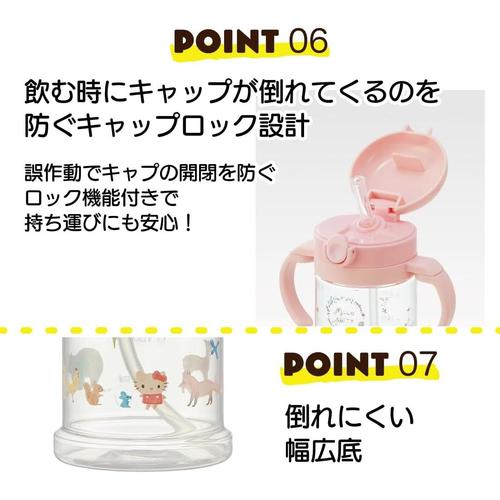 ベビー用マグカップストロー付き370mlキティ