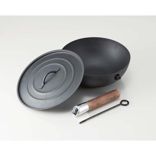 アウトドア用 中華鍋 フタ 収納袋付