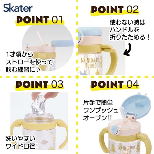 ベビー用両手ストローマグ 260ml トトロ