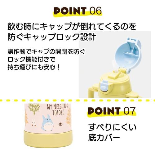 両手 ストロー付き水筒 となりのトトロ