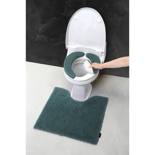 モダニスト 極ふわ 吸着 便座カバー ターコイズ