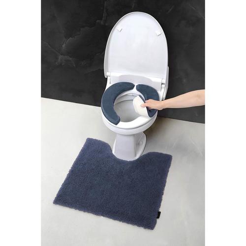 モダニスト 極ふわ 吸着 便座カバー ブルー