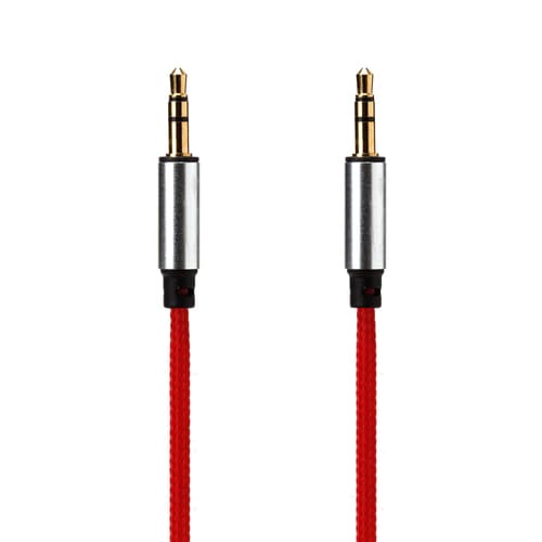 AUXオーディオケーブルタフ 1m 赤2セット