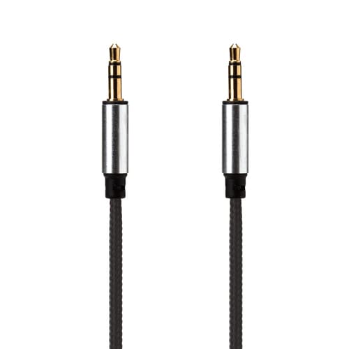 AUXオーディオケーブルタフ 2m 黒2セット