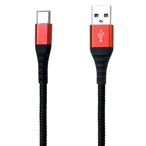 TypeC−TypeCケーブル1.2m 赤3セット