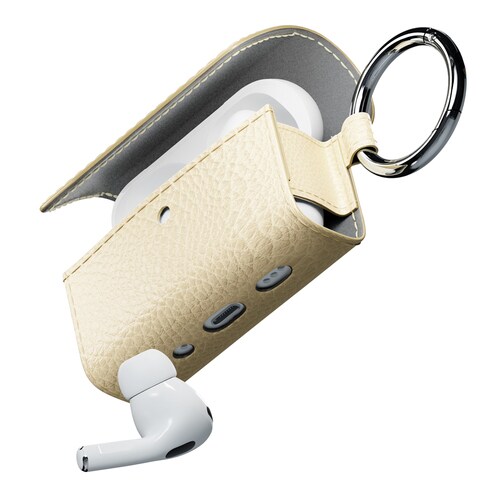 AirPods Pro PUフリップケース 薄茶