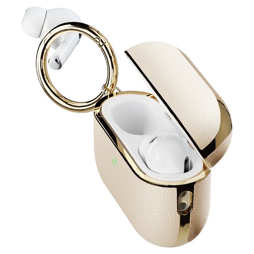 AirPods Pro PUレザーケース 薄茶