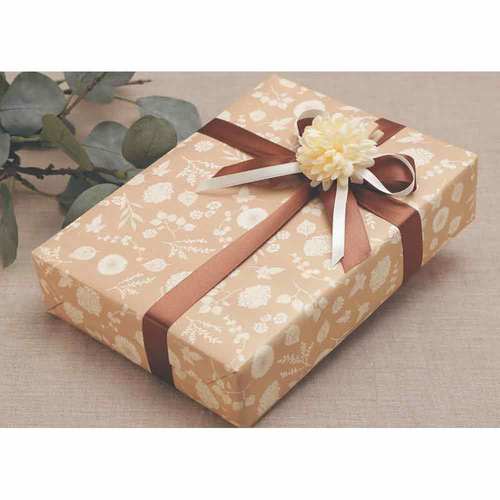 カットサテンリボン ブラウン 18mm幅 5セット