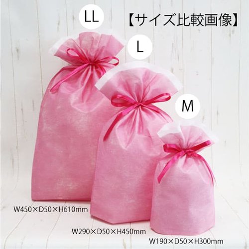 シンテックス巾着BAGマチ付きピンクLL 5セット