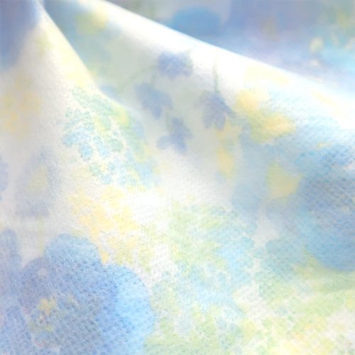 巾着袋グリタリングフラワーブルーLL5セット