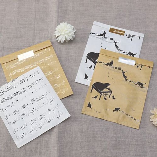 ペーパーバッグ平袋キャット柄2色10枚入10セット