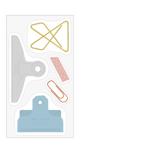 クリップステッカー クリップ柄 5セット