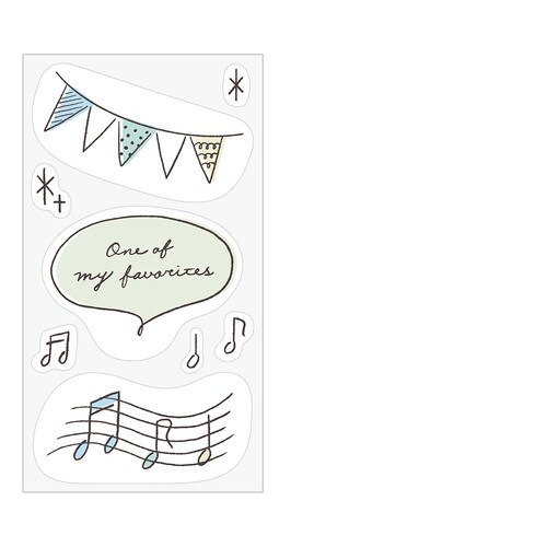 クリップステッカー ドローイング柄 5セット