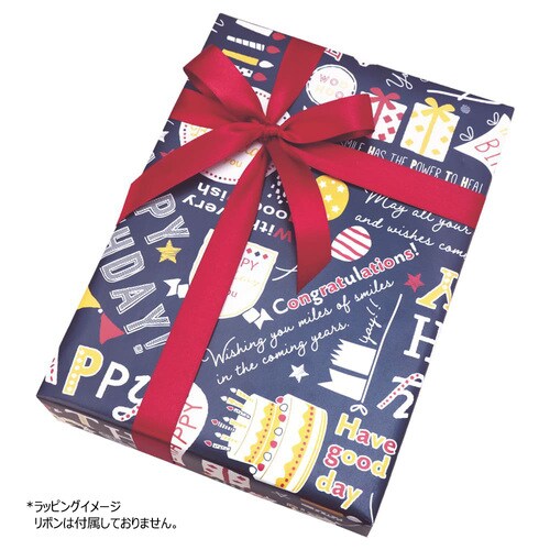 包装紙 バースデー ネイビー 5セット