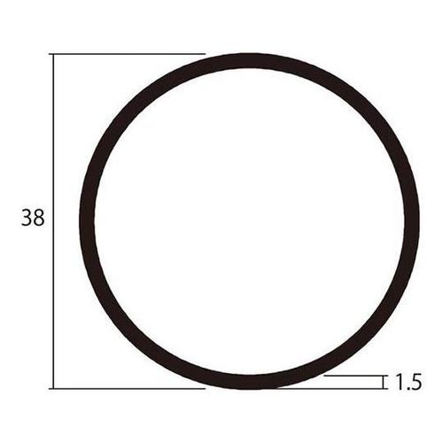 アルミ丸パイプ2m1.5×38銀2本