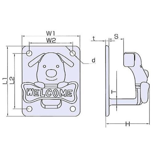 わんこフック シルバー WAN−3