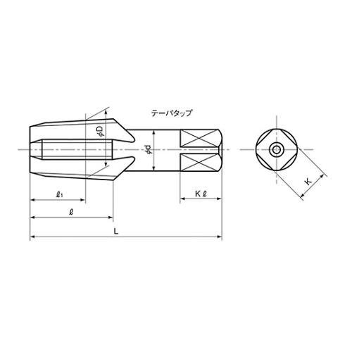 SKSPT1/8−28 テーパーネジ