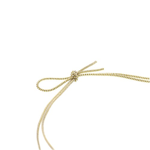 4ツ打ラメゴム二重62cm折径13cm白・金20