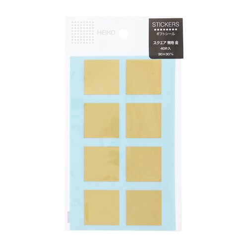 ギフトシールスクエア無地金40片10