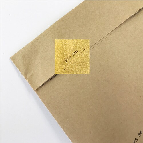 ギフトシールスクエアフォーユー金32片10