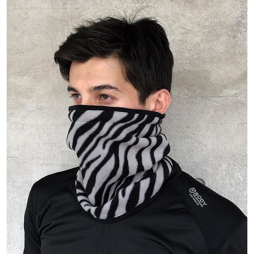 フリースネックウォーマー リバーシブル グレー