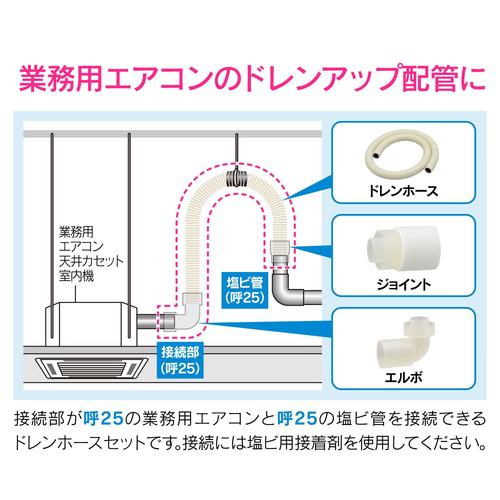 断熱ドレンホースセット25 2m