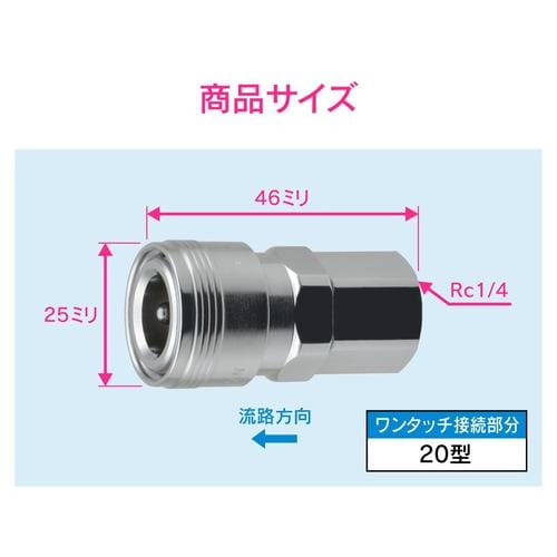 エアソケットRc1/4 20型内ネジ