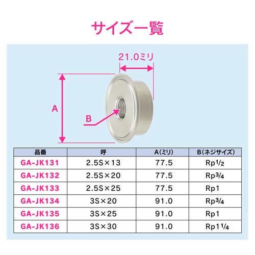 内ネジソケット ヘルール継手 サニタリー配管
