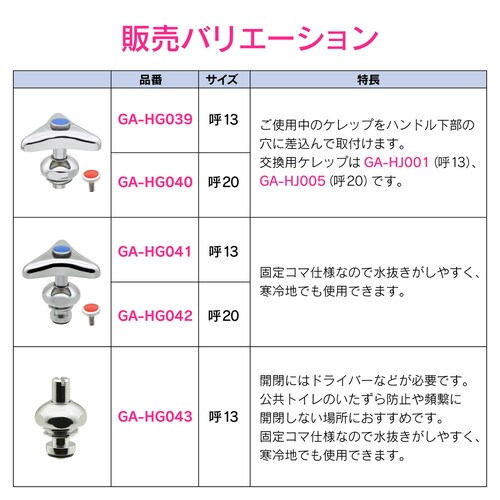 GA−HG042 水栓上部呼20固定コマ