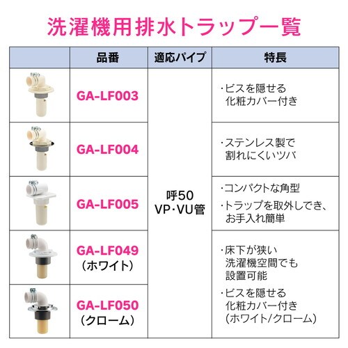 GA−LF050 排水トラップコンパクト呼50