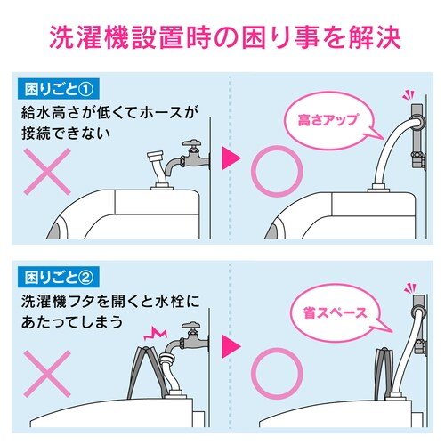 洗濯機水栓 壁ピタ 蛇口