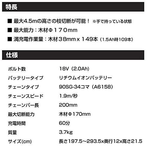 B&D 高枝ポールチェーンソー 本体のみ
