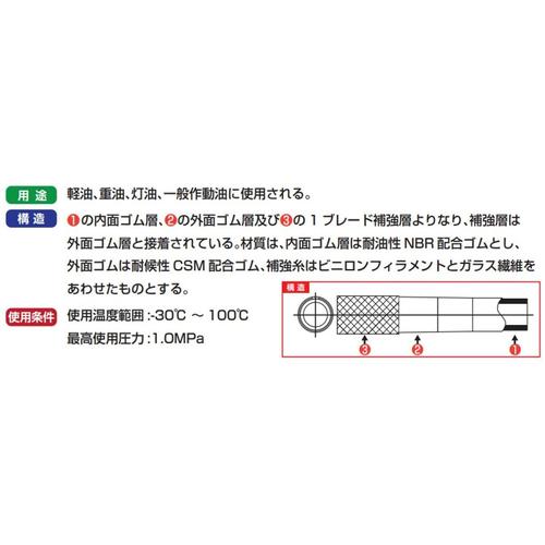 ゴム燃料ホース 4.6×11×10m