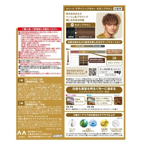 ルシードデザインヘアカラー モダンブラウン×6