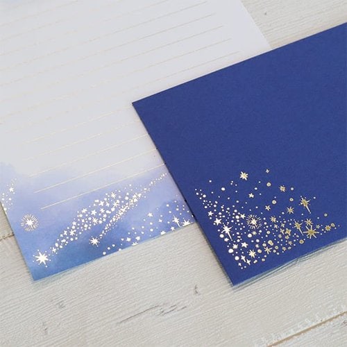 レターセット 箔押し スターダスト 5冊