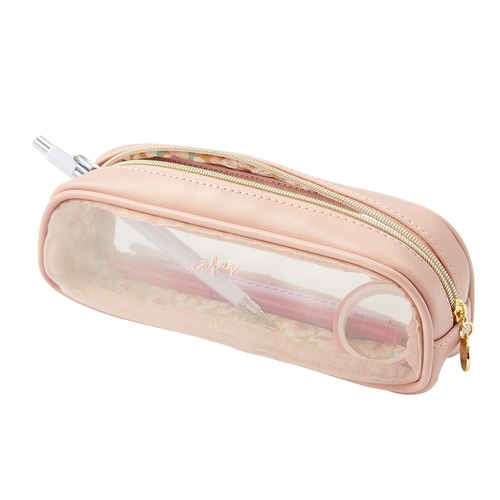 スクエアポーチ ステラ 水玉 ラベンダー 2個