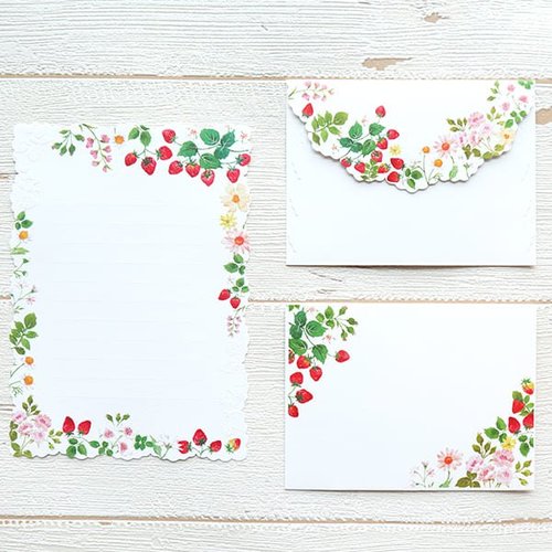 ミニレターセット ストロベリー 5冊