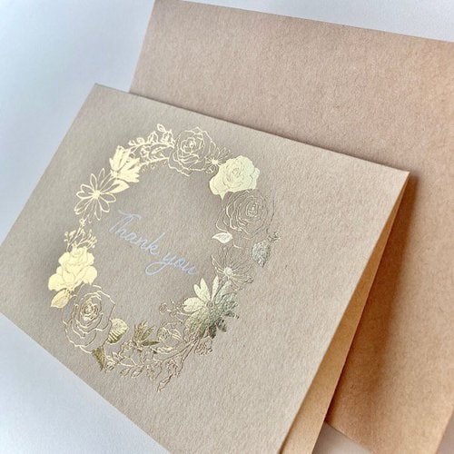 サンキューカード シャイニーフラワー 5個