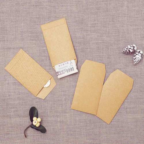 ポチ袋 クラフト4柄 Sサイズ 4枚入 10袋