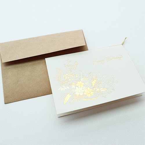メッセージカード 誕生日 フルフラワー 5枚