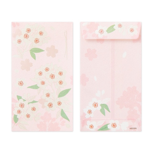 越前和紙ぽち袋パール箔押し桜柄3枚入10袋