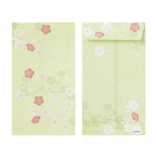 越前和紙ぽち袋パール箔押し梅柄3枚入10袋